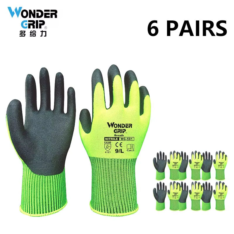 1 Pairs Gardening Gloves for Women & Men Nitrile Coated Garden Gloves Protect against Cuts and Dirt Breathable Stretchable Nylon