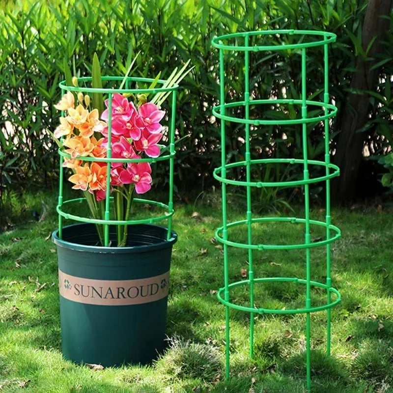 Plant Support Pile Half round Climbing Vines Stake Bonsai Fixing Rod Garden Plant Stake Holder Flower Ring Support Rack