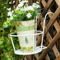 Balcony Flower Rack Planter European Iron Railing Pot Plant Rack Hanging Windowsill Hanging Orchid Green Wall Mounted Shelf
