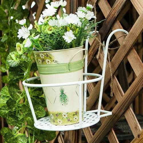 Balcony Flower Rack Planter European Iron Railing Pot Plant Rack Hanging Windowsill Hanging Orchid Green Wall Mounted Shelf