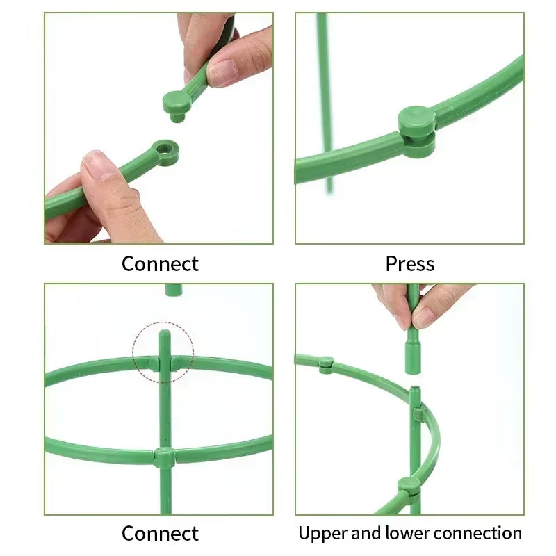 Plant Support Pile Half round Climbing Vines Stake Bonsai Fixing Rod Garden Plant Stake Holder Flower Ring Support Rack