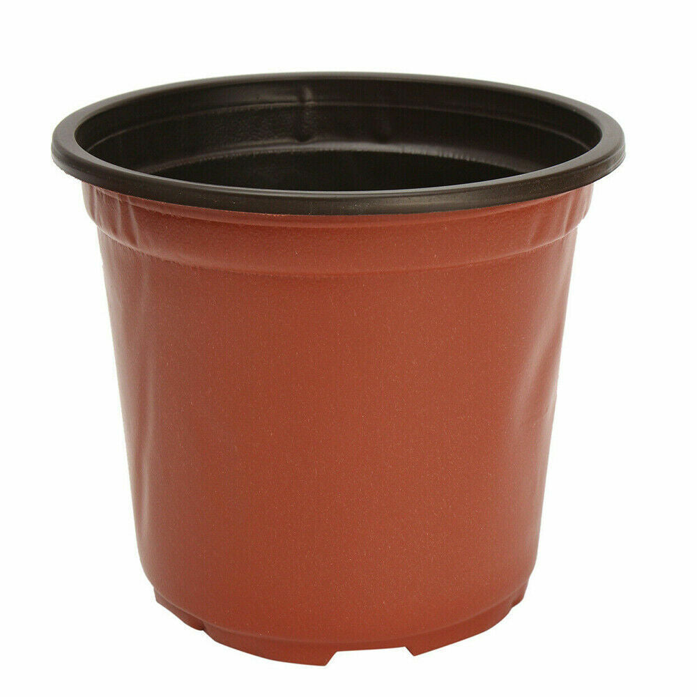 100 PCS 12Cm Plastic Plant Flower Pots Nursery Seedlings Container Flowerpot