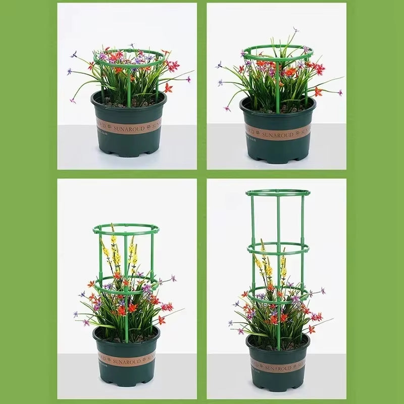 Plant Support Pile Half round Climbing Vines Stake Bonsai Fixing Rod Garden Plant Stake Holder Flower Ring Support Rack