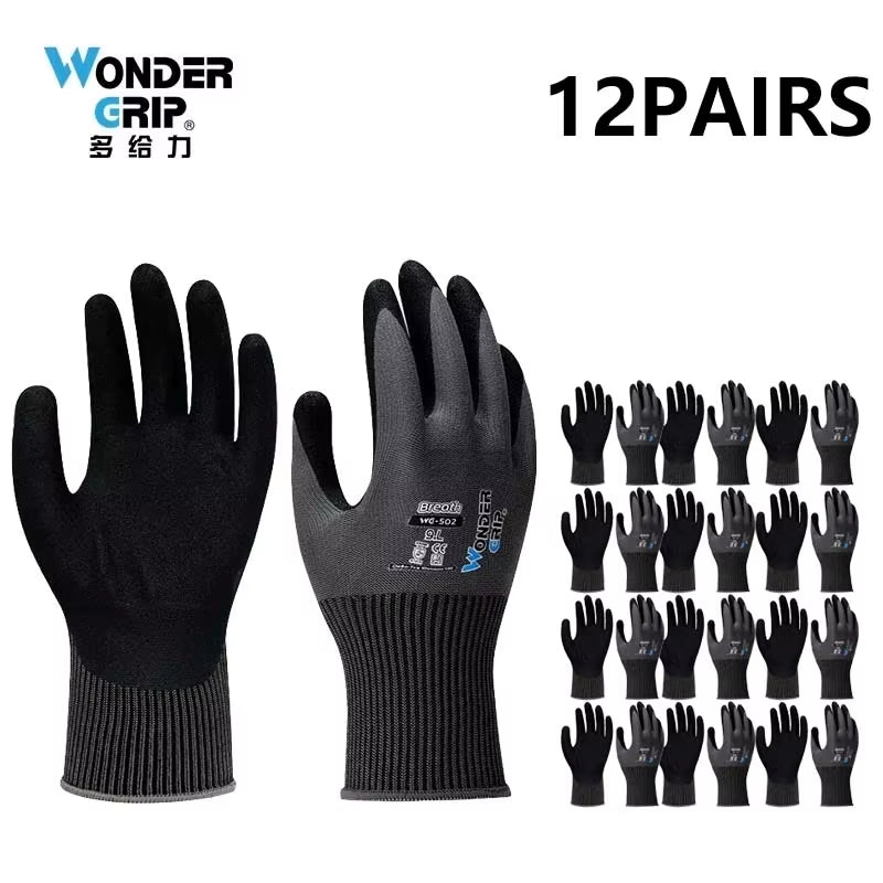 1 Pairs Gardening Gloves for Women & Men Nitrile Coated Garden Gloves Protect against Cuts and Dirt Breathable Stretchable Nylon
