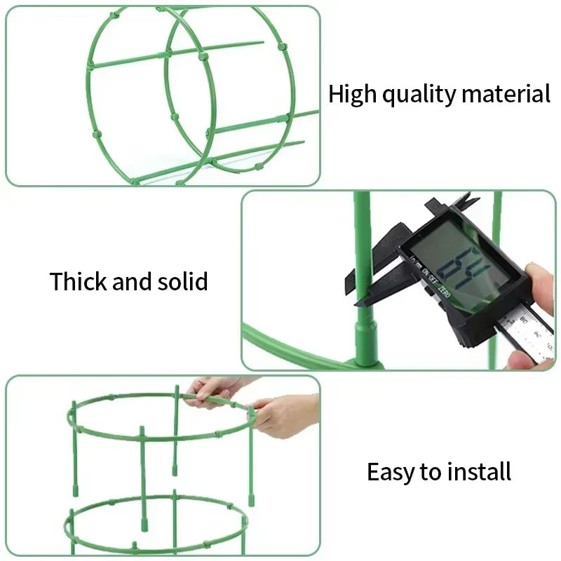Plant Support Pile Half round Climbing Vines Stake Bonsai Fixing Rod Garden Plant Stake Holder Flower Ring Support Rack