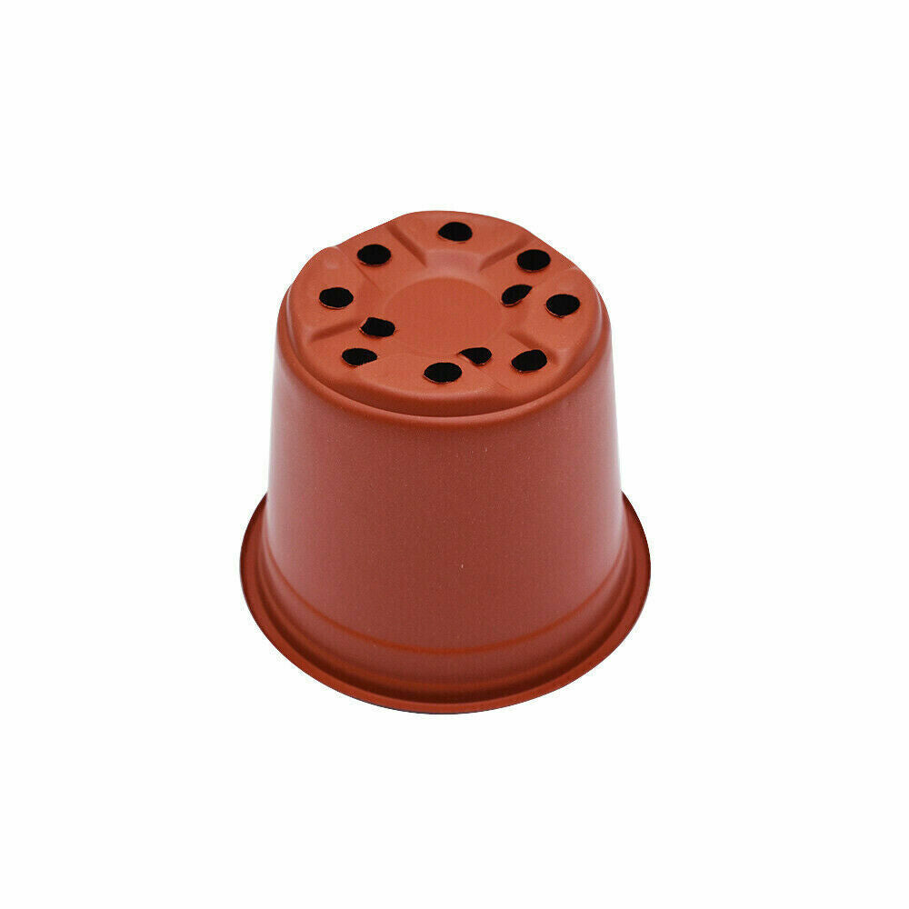 100 PCS 12Cm Plastic Plant Flower Pots Nursery Seedlings Container Flowerpot