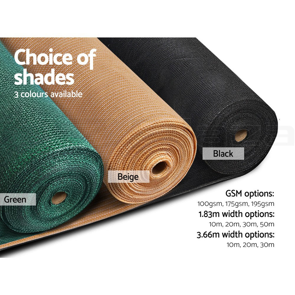 Instahut Shade Cloth Shadecloth Sail 50% 70% 90%UV Mesh Roll Garden Outdoor