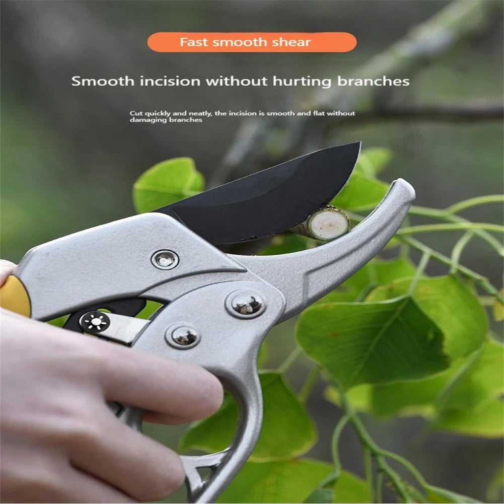 Heavy Garden Pruning Shears with SK-5 Metal Blade Handheld Pruning Shears Secateurs Cutting Tool for Garden Plants Tree Flowers